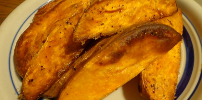 Sweet Potato Steak Fries – Oven Roasted